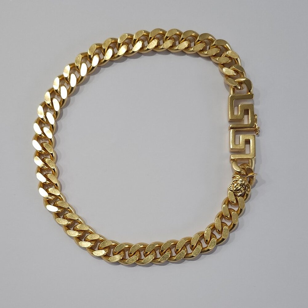 Gold Colored Monogramed heavy Weight Choker With Safety Clasp. Brand New. NWOT. - Picture 3 of 5